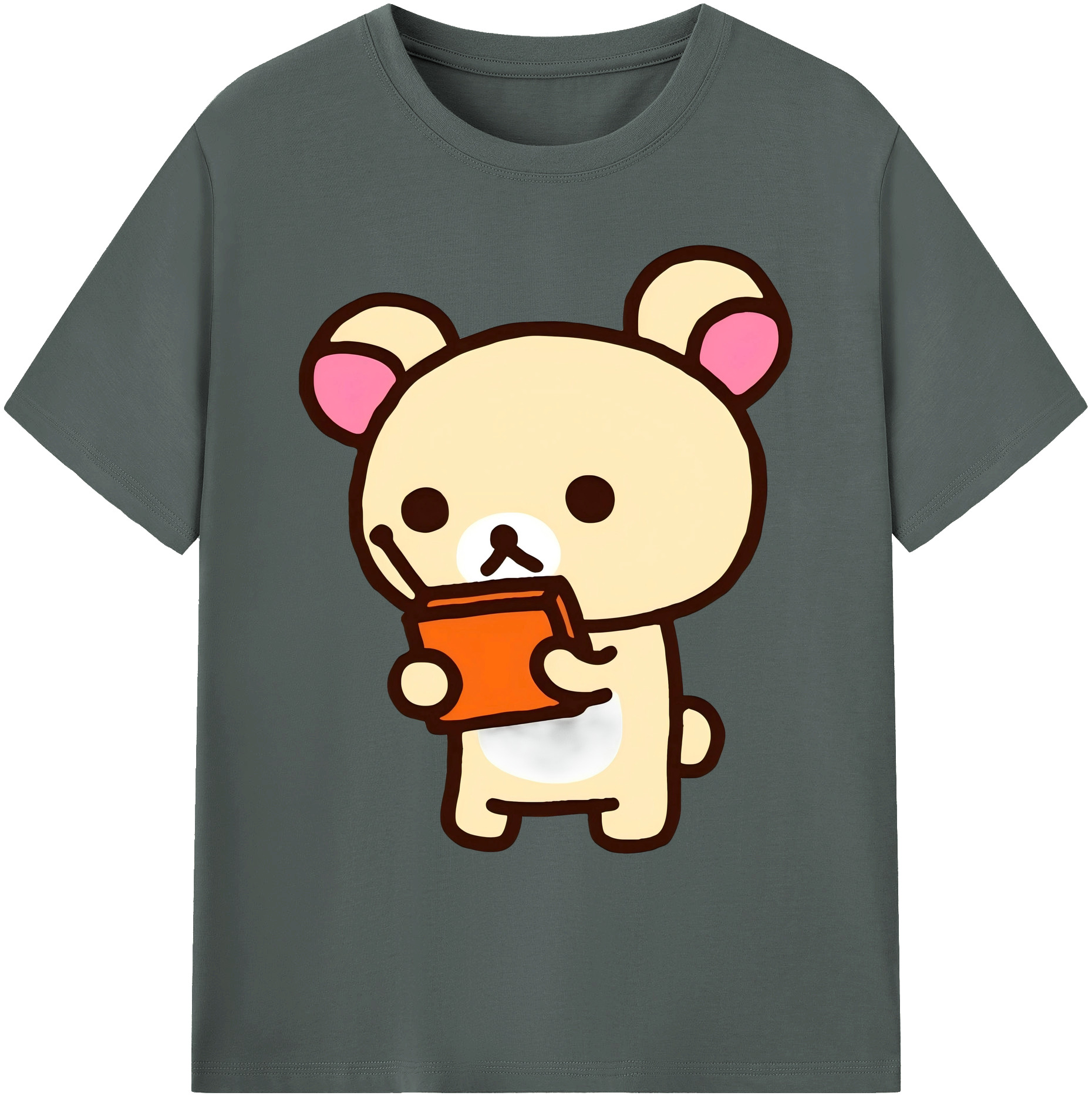 （画像用） リラックマ リラックマ キイロイトリ Rilakkuma Korilakkuma Kiiroitori 綿100％ メンズ半袖Tシャツ｜肌触りやわらか＆通気性